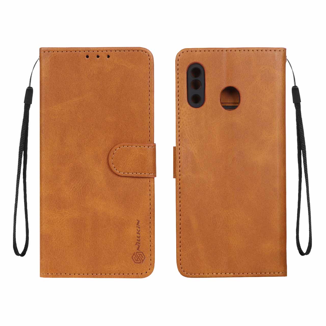 کیف موبایل مگنتی Nillkin مدل Samsung Galaxy A30 / A20 - عسلی